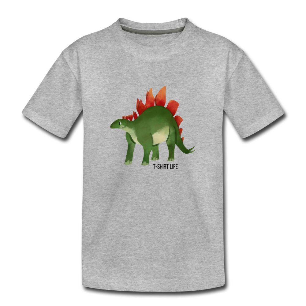 Toddler Premium Dino T-shirt - heather gray