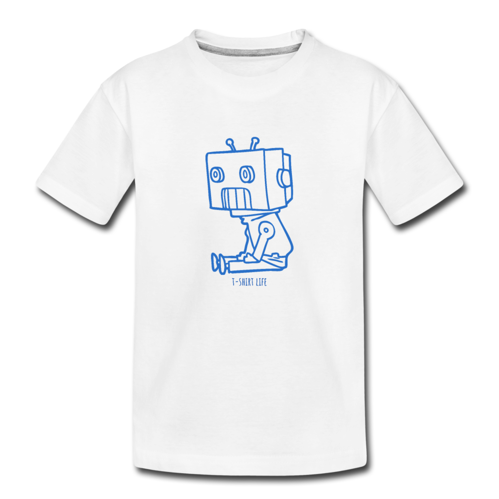 Kids' Premium Robot T-Shirt - white
