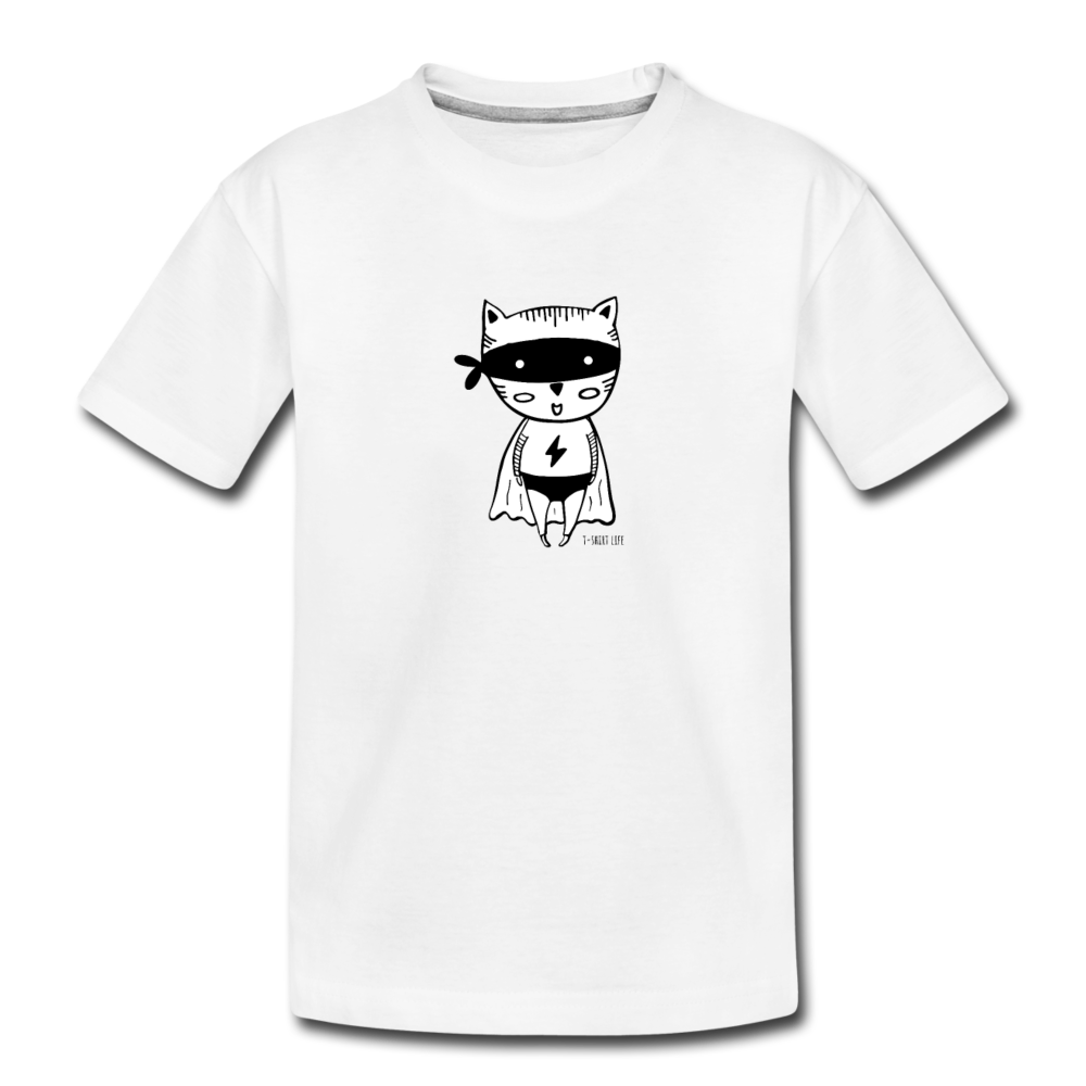 Kids' Premium Super Cat T-Shirt - white