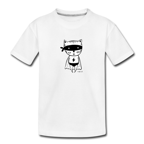 Kids' Premium Super Cat T-Shirt - white