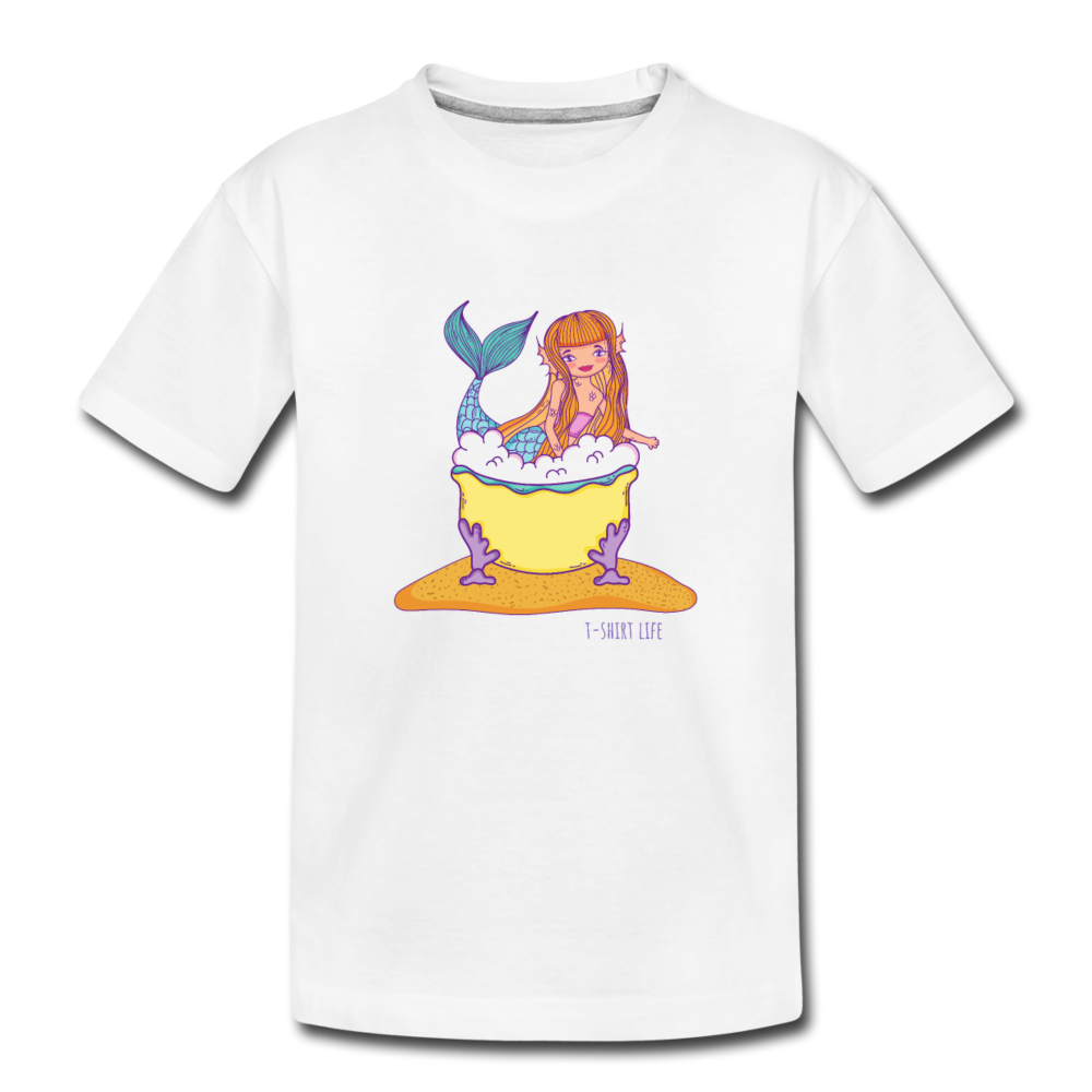 Kids' Premium Mermaid T-Shirt - white