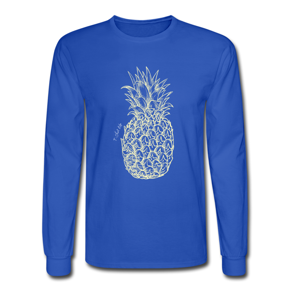 Pineapple Long Sleeve Tee - royal blue