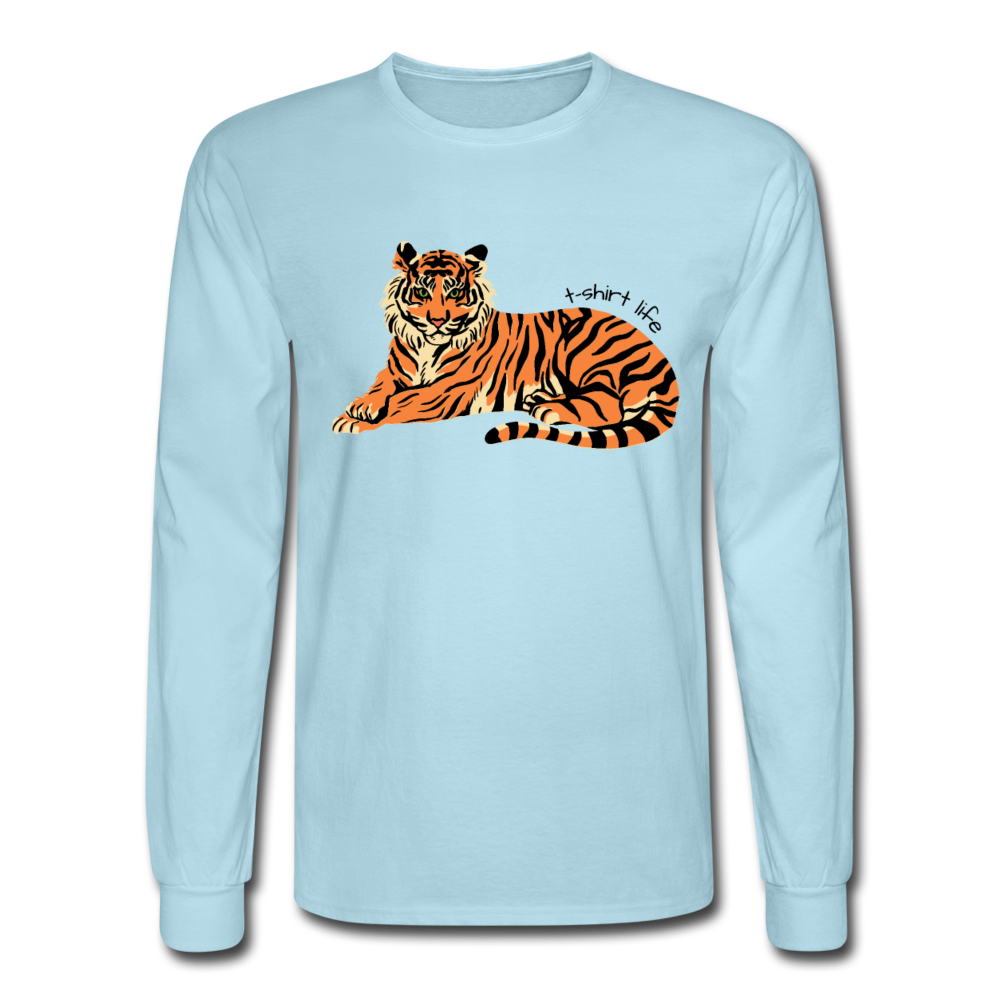 Tiger Long Sleeve Tee - powder blue