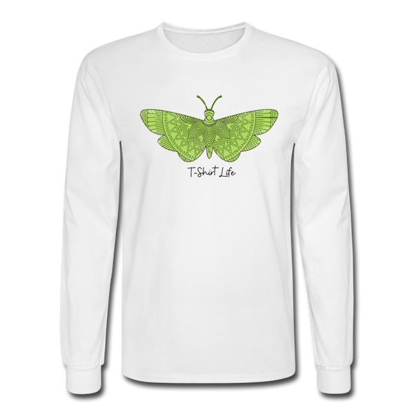 Long Sleeve Butterfly Tee - white