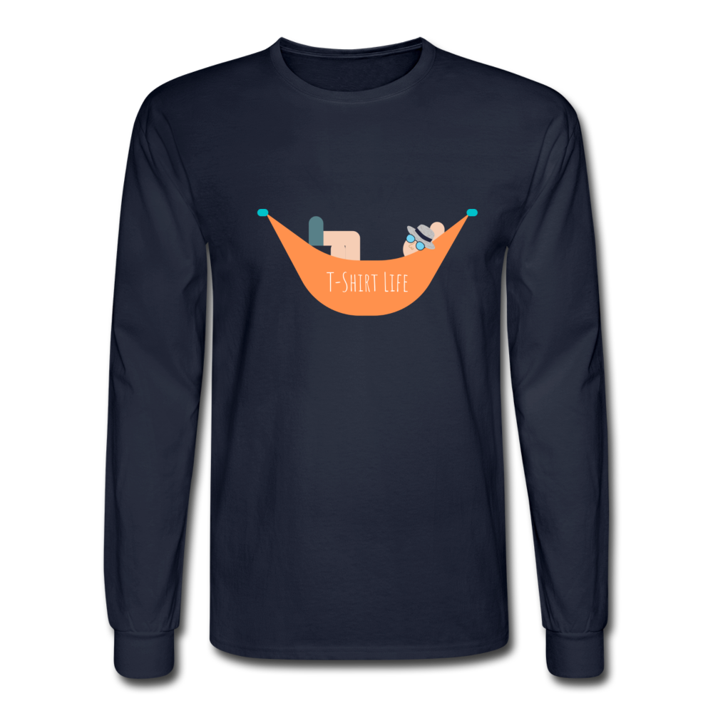 Long Sleeve T-Shirt Life Logo Tee - navy