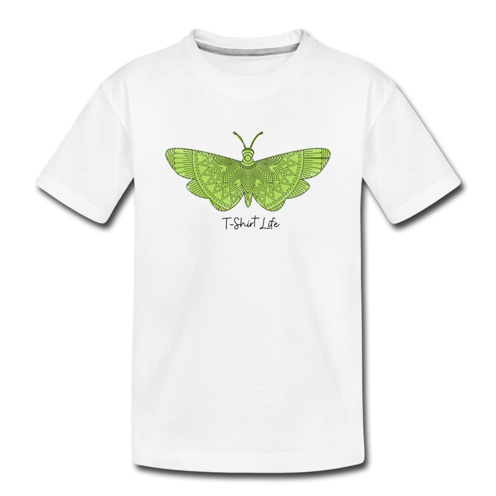 Kids' Premium Butterfly T-Shirt - white