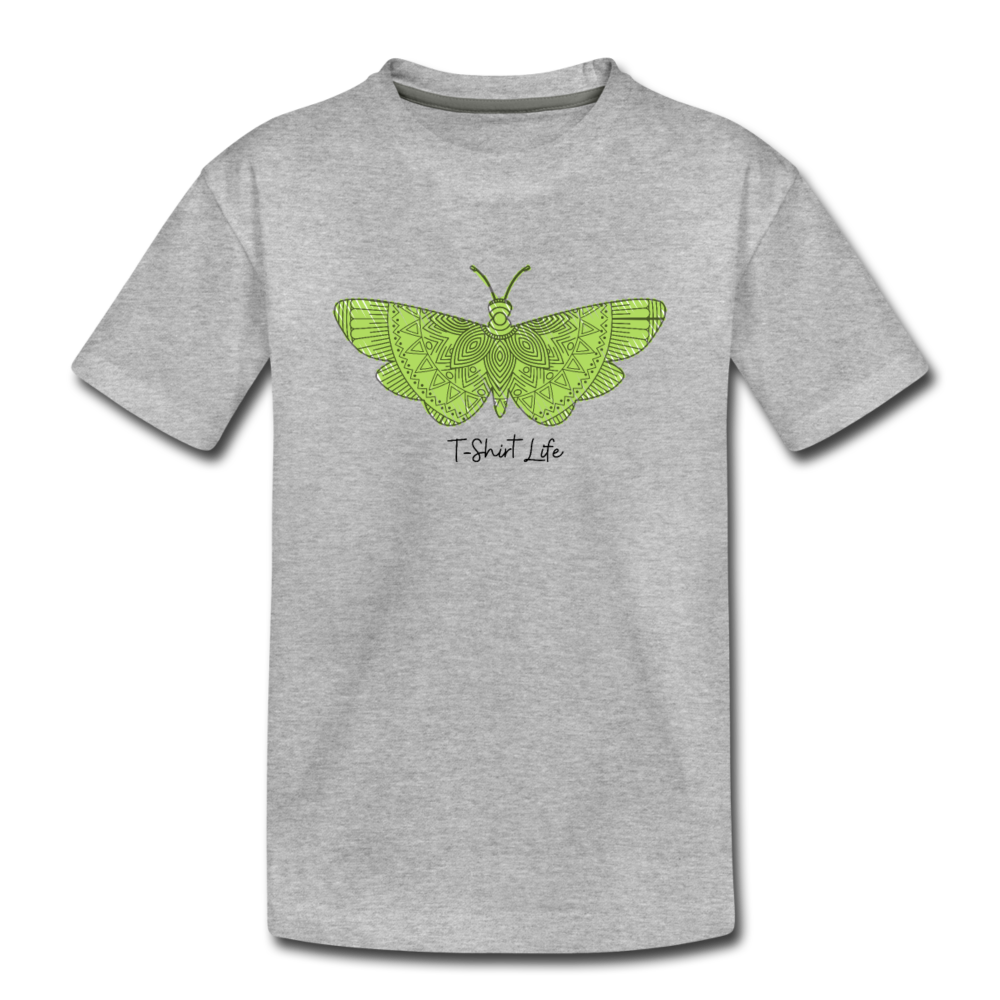 Kids' Premium Butterfly T-Shirt - heather gray