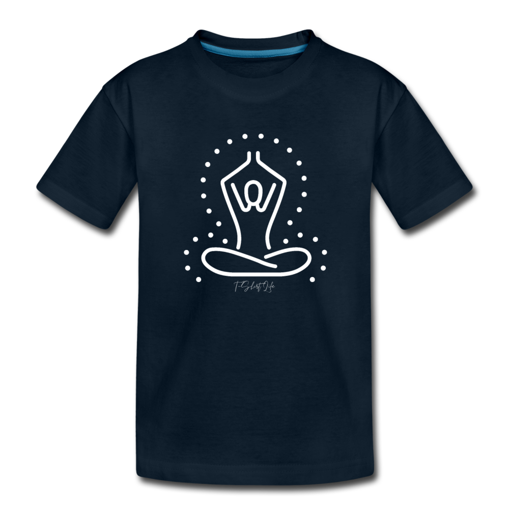 Kids' Premium Yoga T-Shirt - deep navy