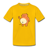 Kids' Premium Happy Cat T-Shirt - sun yellow