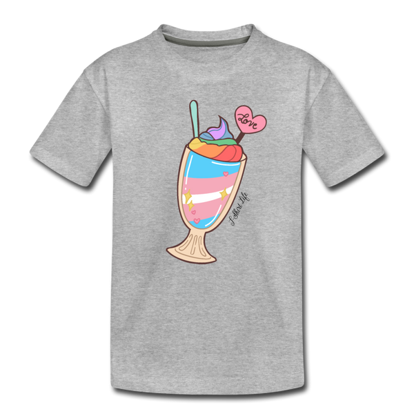 Kids' Premium Milkshake T-Shirt - heather gray