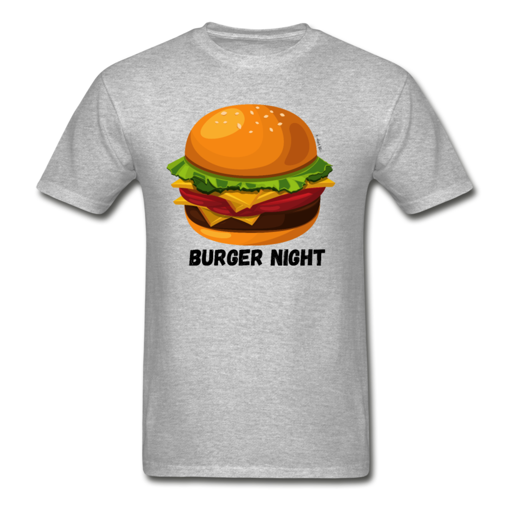 Burger Night Tee - heather gray