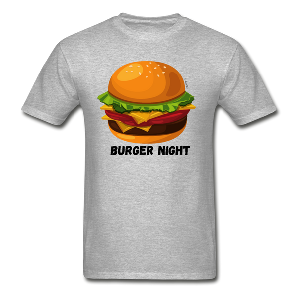 Burger Night Tee - heather gray