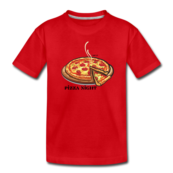 Kids' Premium Pizza T-Shirt - red