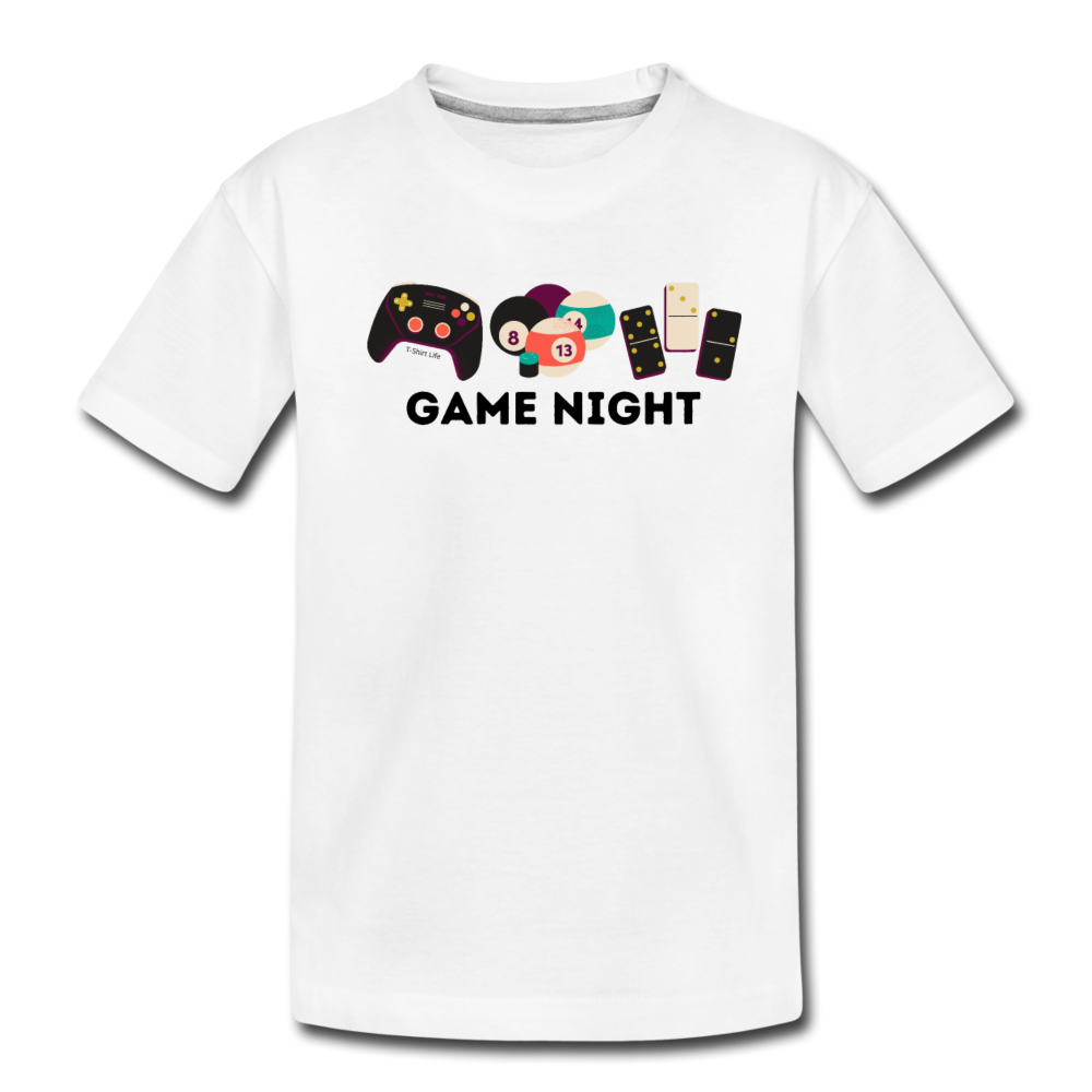 Kids' Premium Game Night T-Shirt - white