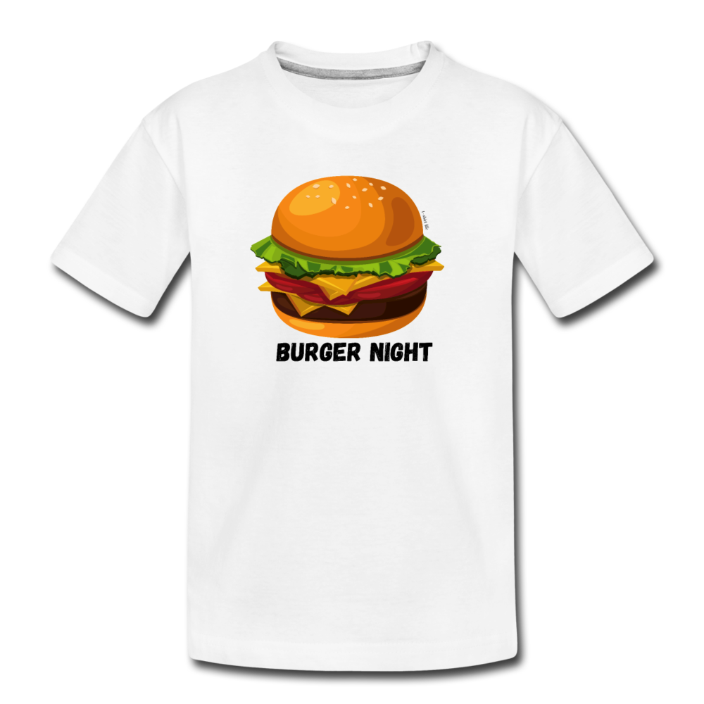Kids' Premium Burger Night T-Shirt - white