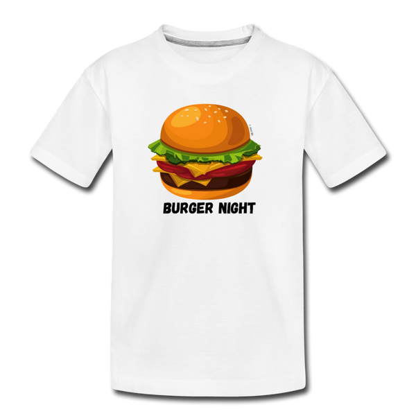 Kids' Premium Burger Night T-Shirt - white