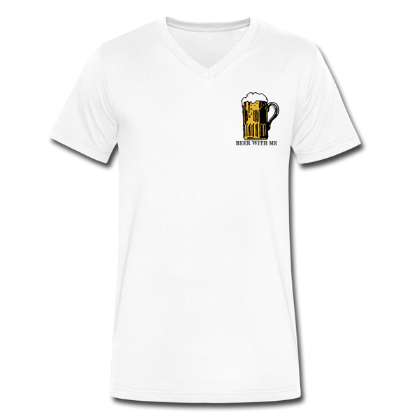 Premium V-Neck Beer With Me Tee - white