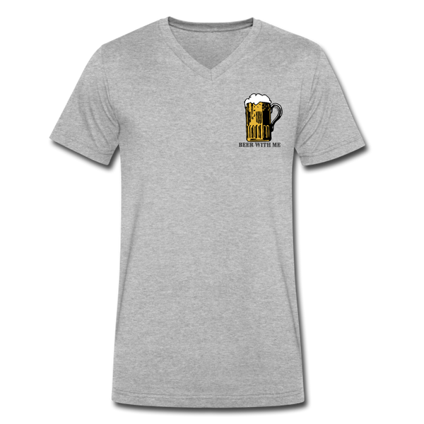 Premium V-Neck Beer With Me Tee - heather gray