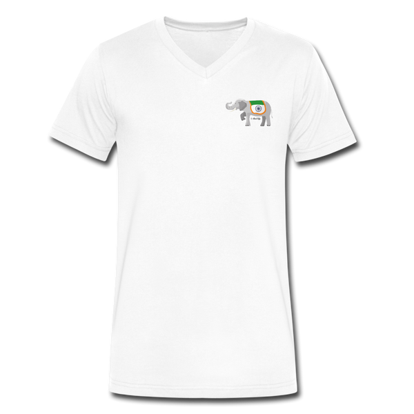 Premium V-Neck Elephant Tee - white