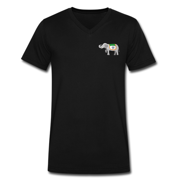 Premium V-Neck Elephant Tee - black