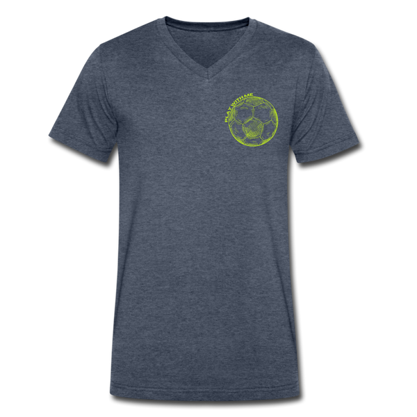 Premium V-Neck Soccer Tee - heather navy