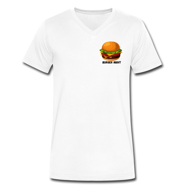 Premium V-Neck Burger Tee - white