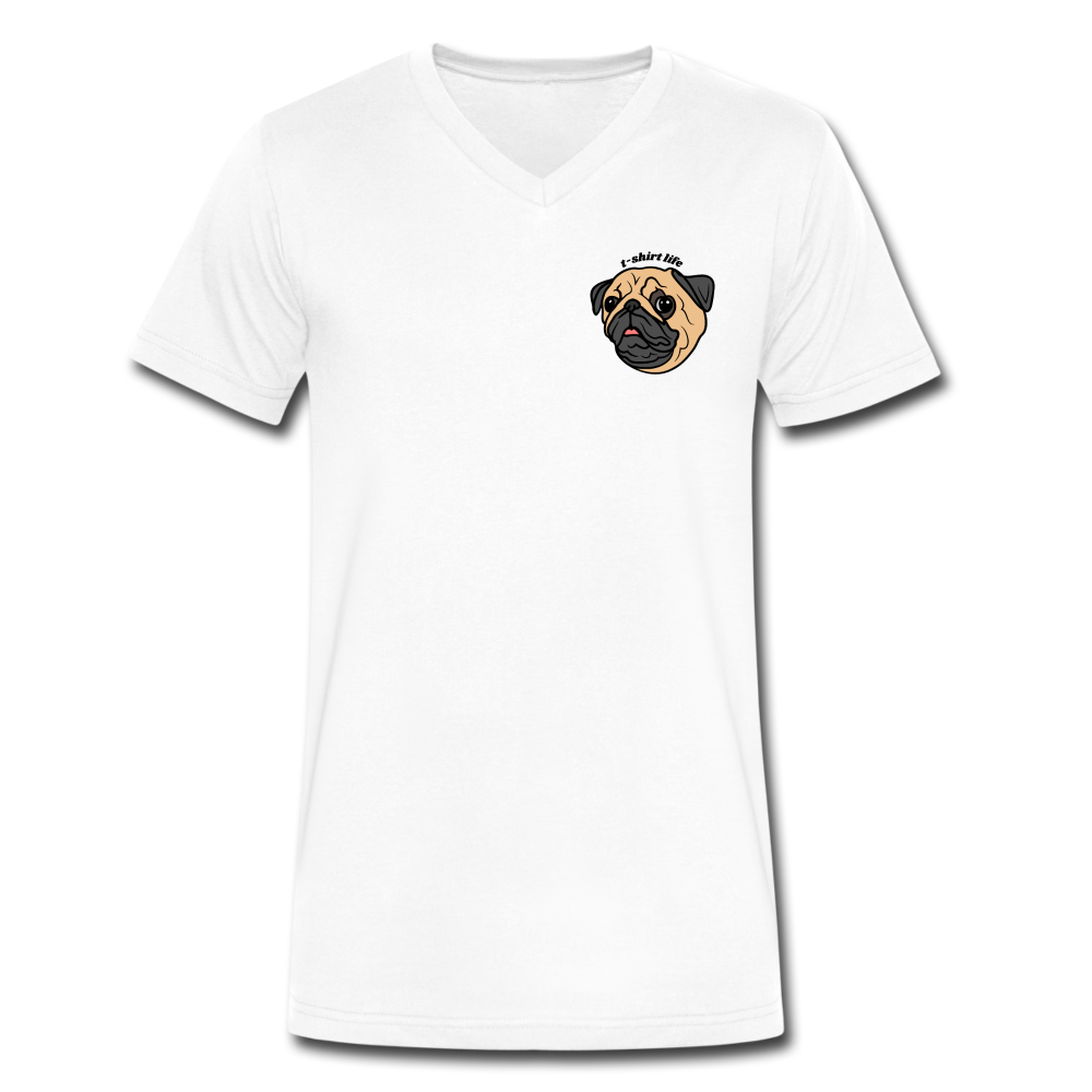 Premium V-Neck Dog Tee - white