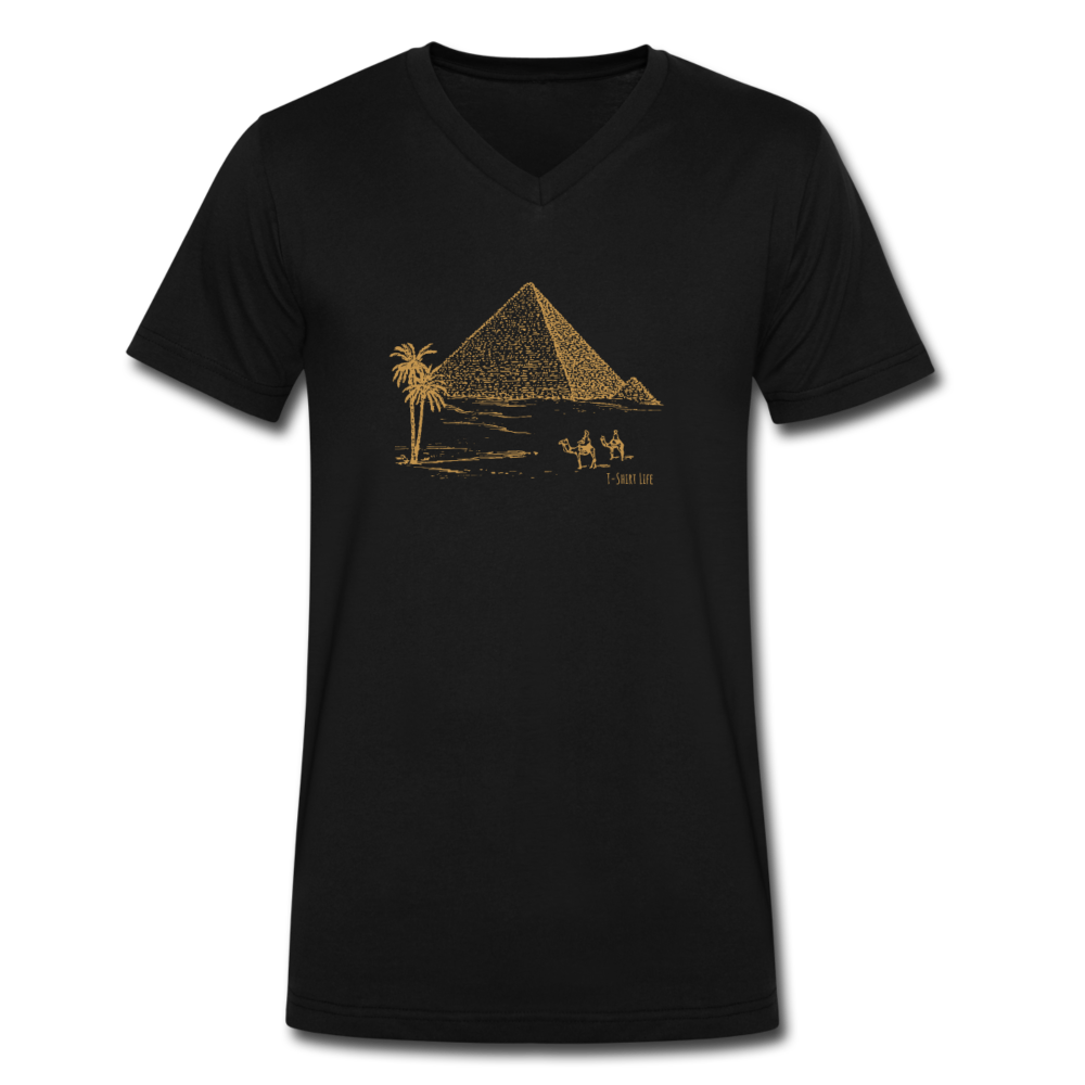 Premium V-Neck Pyramids Tee - black