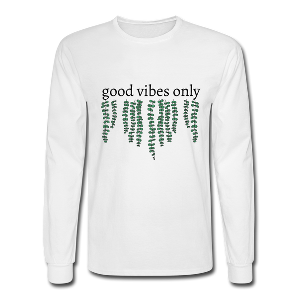 Good Vibes Long Sleeve Tee - white