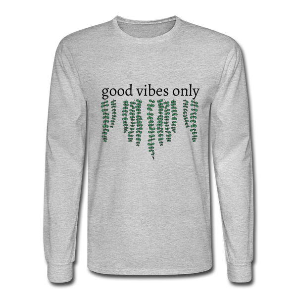 Good Vibes Long Sleeve Tee - heather gray