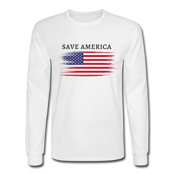 Save America Long Sleeve Tee - white