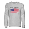 Save America Long Sleeve Tee - heather gray