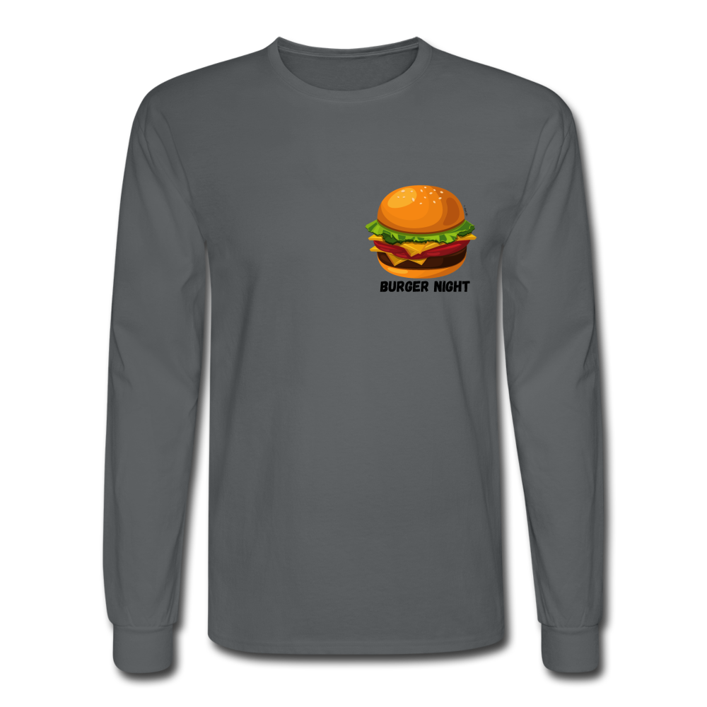 Burger Night Long Sleeve - charcoal
