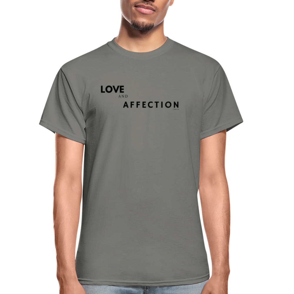 Love and Affection Tee - charcoal