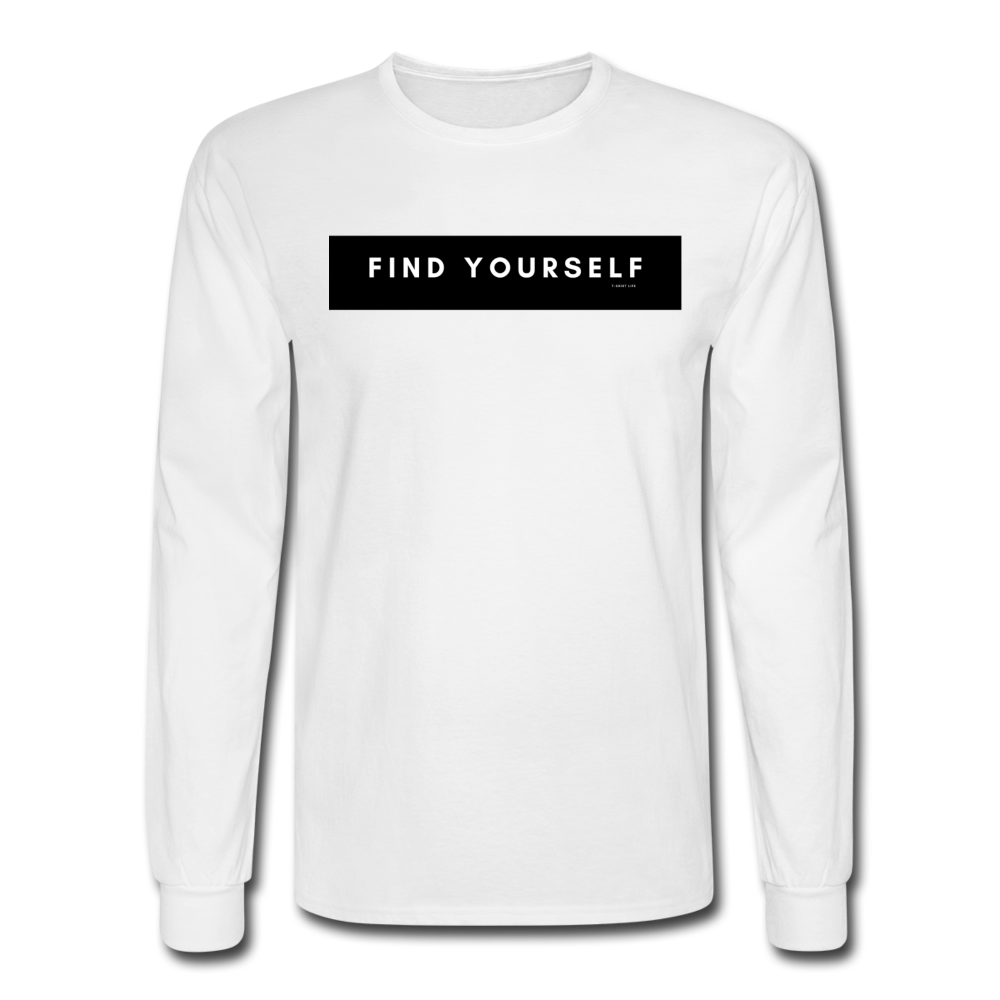 Find Yourself Long Sleeve - white
