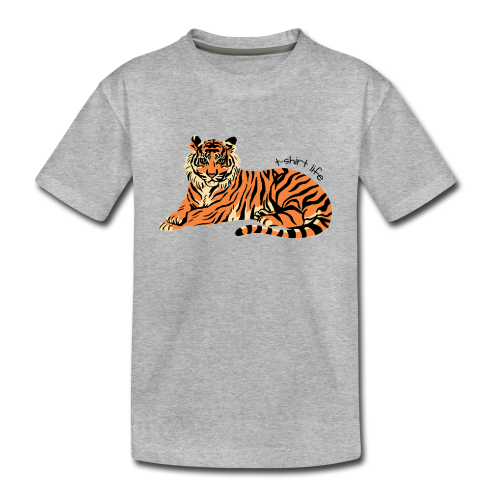 Kids' Premium Tiger T-Shirt - heather gray