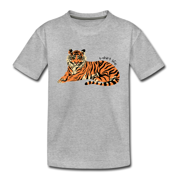 Kids' Premium Tiger T-Shirt - heather gray