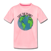 Kids' Premium Save the planet tee - pink