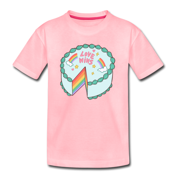 Kids' Premium Love Wins T-Shirt - pink
