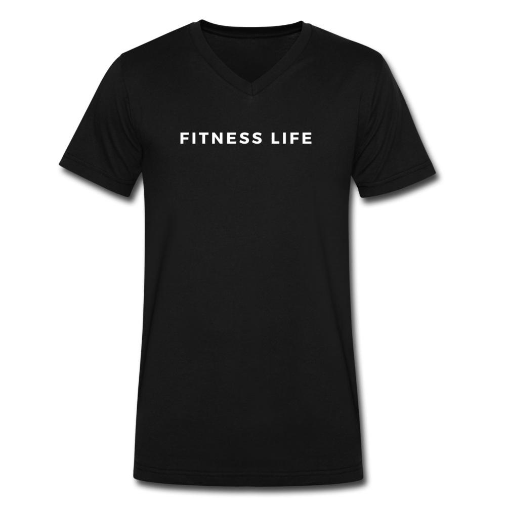 Premium V-Neck Fitness Life Tee - black