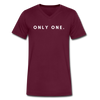 Premium V-Neck Only One Tee - maroon