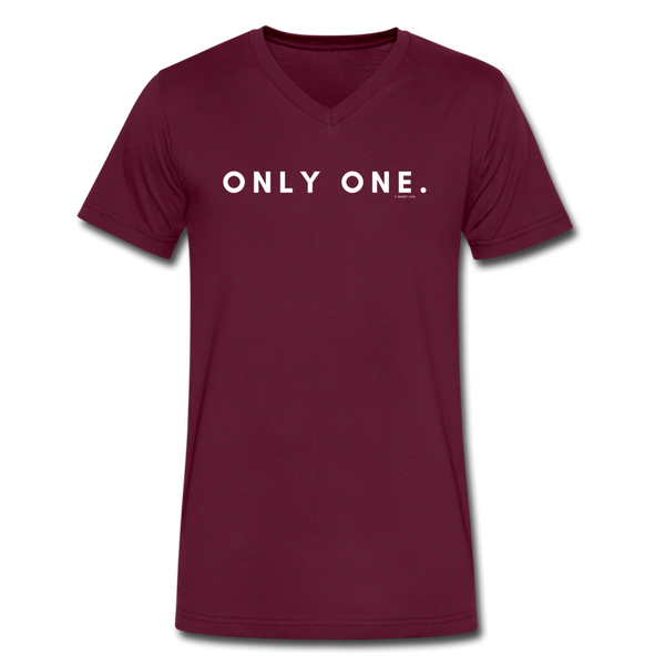 Premium V-Neck Only One Tee - maroon