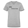 Premium V-neck Love and Affection Tee - heather gray