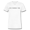 Premium V-neck Give Yourself Time Tee - white