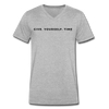 Premium V-neck Give Yourself Time Tee - heather gray
