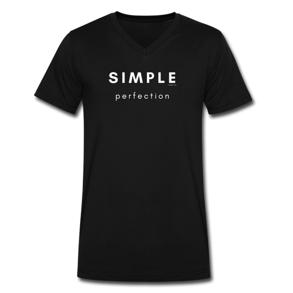 Premium V-Neck Simple Perfection Tee - black