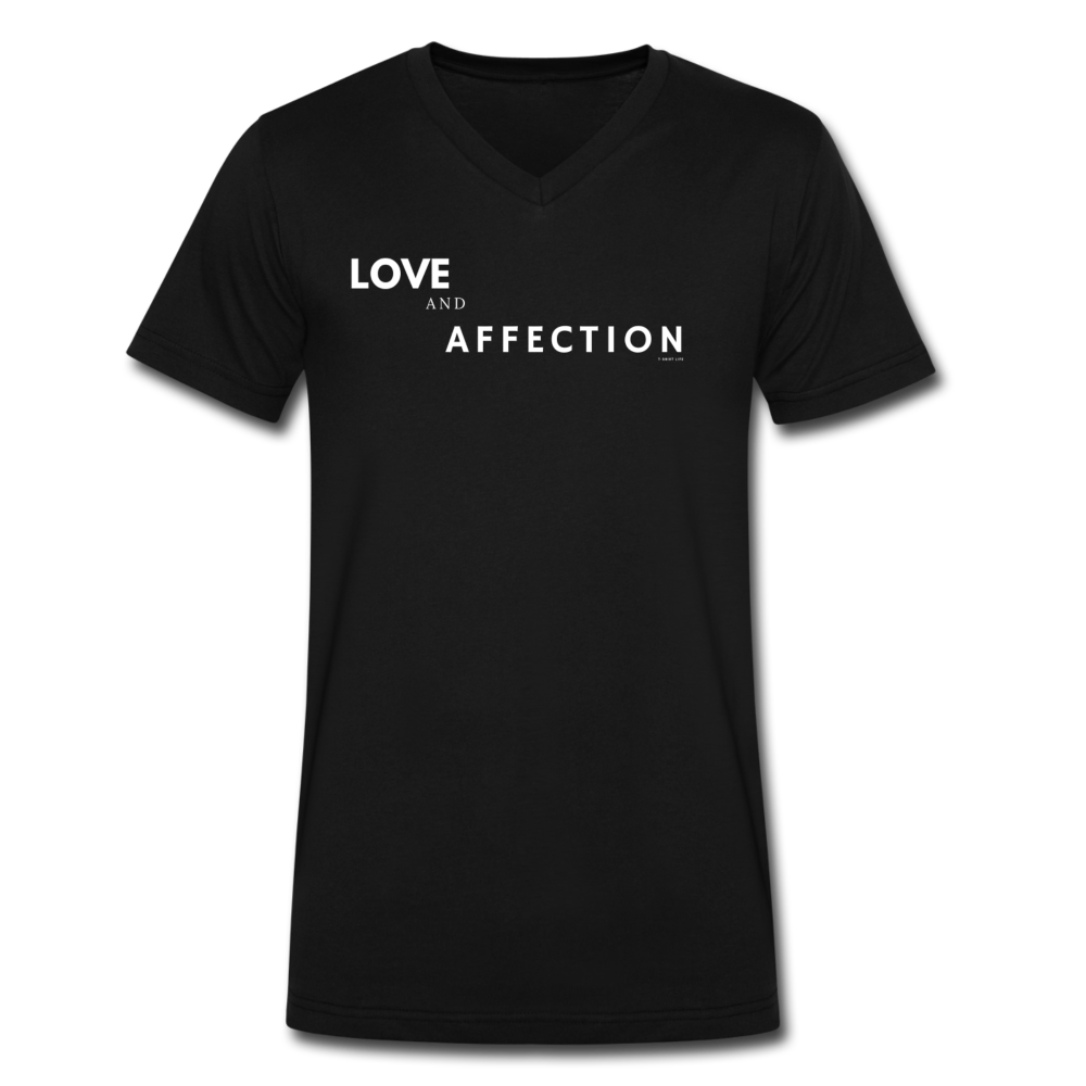 Premium V-Neck Love and Affection Tee - black