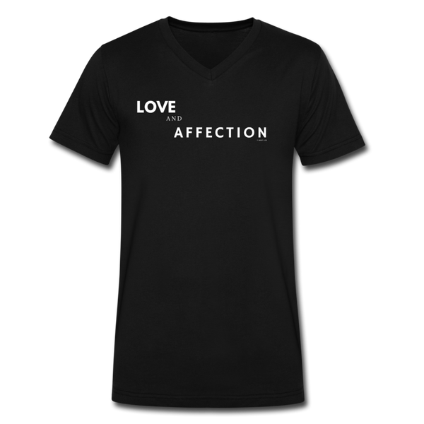 Premium V-Neck Love and Affection Tee - black