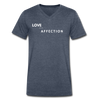 Premium V-Neck Love and Affection Tee - heather navy