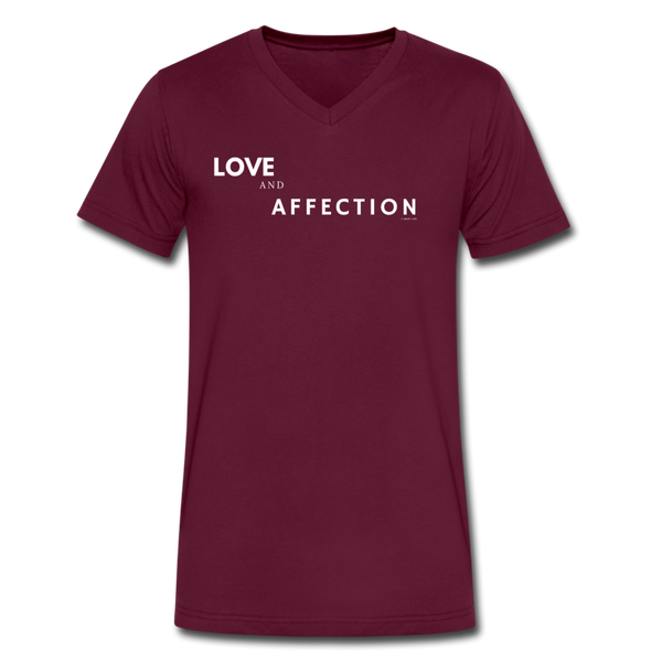Premium V-Neck Love and Affection Tee - maroon
